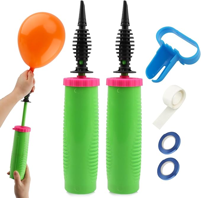 2Pack Balloon Pump Handheld, Dual Action Manual Air Inflator by Unknown