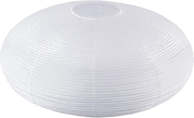 White Oval Paper Lanterns, 1 Pack | Chinese/Japanese Paper Pendant Lampshade by Qiokhgi