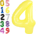 3 Balloon Number 40 Inch for Yellow Birthday Party Decorations | Mix & Match by Argthjy