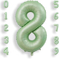 AULE 40 Inch Sage Green 8 Balloon Numbers Foil 0-9 Birthday Big Numbers | by AULE