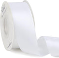 Ribbli White Double Faced Satin Ribbon, 1-1/2” x Continuous 25 Yards, Use by Ribbli