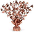PMU Bursting Star Metallic Foil Spray Centerpiece- Metallic Rose Gold Balloon by PMU