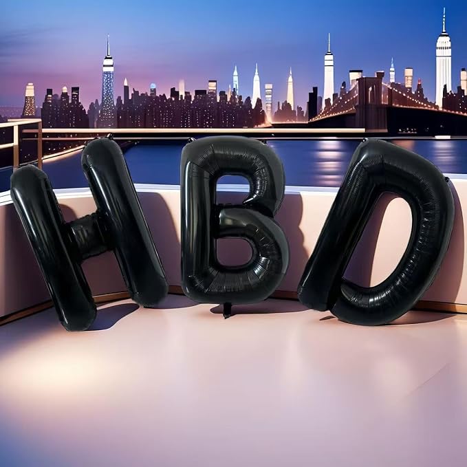 40 Inch Black Letter C Foil Balloon, Large Jumbo Mylar Helium Alphabet Balloon - Image 7