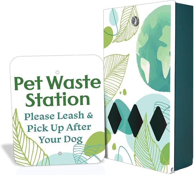 Zero Waste USA - DISPENSE-ART™ Roll Bag Dispenser & Sign - Watercolor Earth | by ZEROWASTEUSA