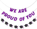 We Are So Proud of You Banner Pre-strung Purple Graduation Decorations Class of by Vofrise