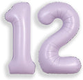 SUWEN 40 Inch Light Purple Lavender Big 12 Balloon Number Foil Helium 0-9 | by SUWEN