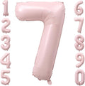 40 Inch Light Pink Foil Number 7 Balloon by TNCDJKPA