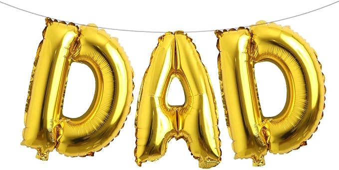 16 INCH DAD Multicolor optional Foil Letter Balloon 16" Happy Father's Day Best by RUIANSI