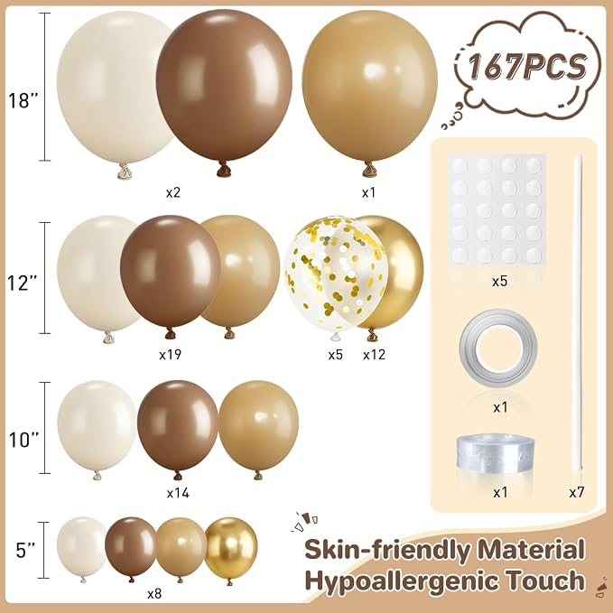 Brown Balloon Garland Arch Kit - Image 2