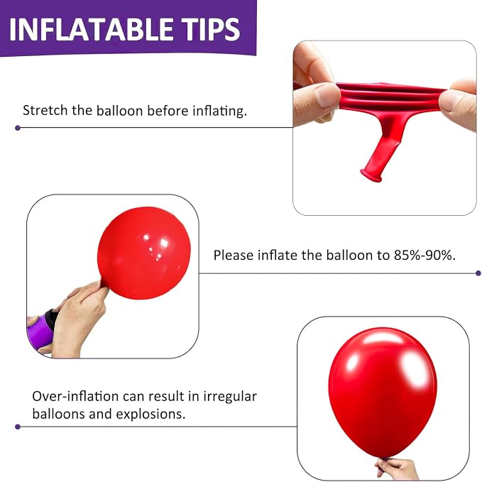 Firomi Small Red Balloons 5-inch 100 Pack | Helium Matte Round Thicken Latex - Image 6