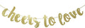Qttier Wedding Banner, Cheers Love Decor, Pre-strung | Wedding Reception Party by Qttier