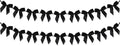 2pcs Bow Garland Banner, Ribbon Bow Party Decorations by Haptda