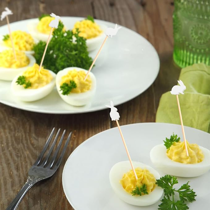 Easter Rabbit Cocktail Picks Fruit Dessert Sticks Sandwich Food Toothpicks - Image 7