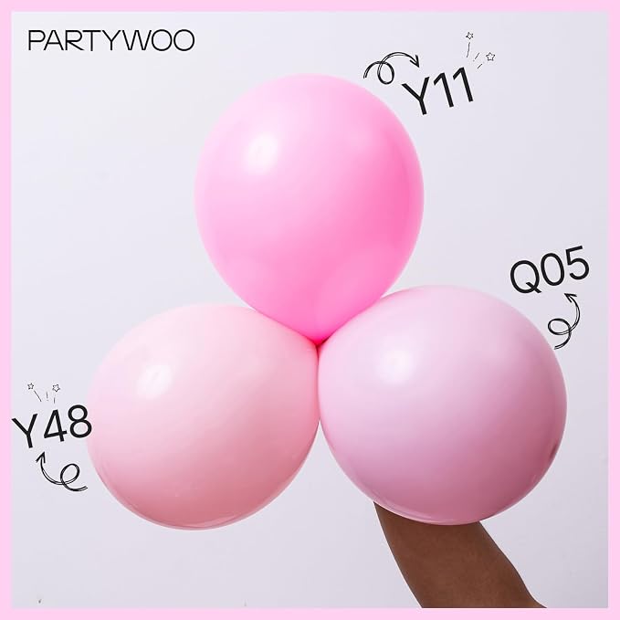 PartyWoo Baby Pink Balloons 50pcs Pastel Pale Light Pink Color | - Image 5