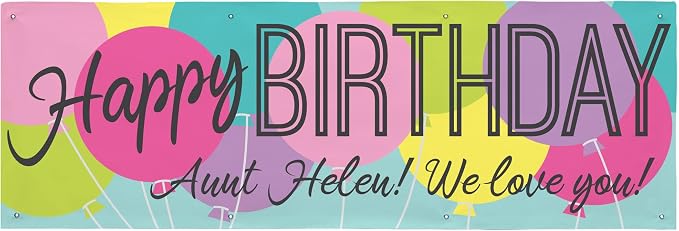 Let's Make Memories Personalized Happy Birthday Banner by LetsMakeMemories
