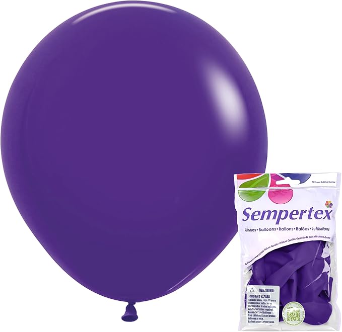 Sempertex Fashion Violet Balloons, 18 Inch, vibrant color, ships uninflated by Sempertex