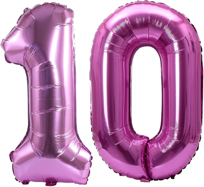 Number 10 Balloon Foil Mylar Balloons by YPSelected