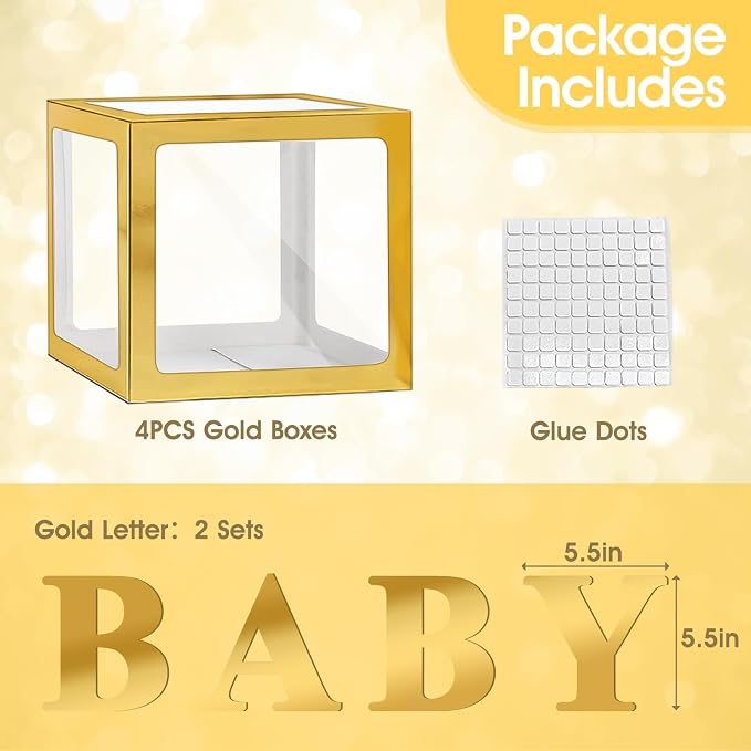 Ledido Baby Boxes with Letters for Baby Shower Decorations - Image 4