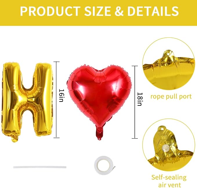 TONIFUL 16 Inch Fat Gold HOME SWEET HOME Letter Balloon - Image 2