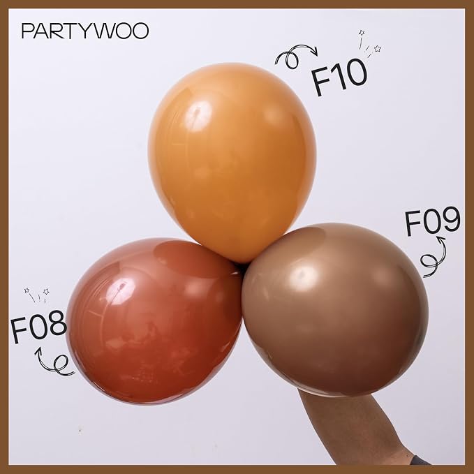 PartyWoo Brown Balloons 50pcs Boho Neutral Coffee Tan Fall Color | Balloons - Image 7
