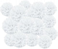 Qimoo 20pcs White Paper Pom Poms Decorations, DIY Decorative Tissue Paper by QIMOO
