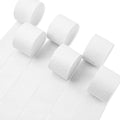 PartyWoo White Pearl White Crepe Paper Streamers 6 Rolls 492 FT | Graduation by PartyWoo