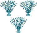 PMU 3 Pack Bursting Star Metallic Foil Spray Centerpiece-Baby Blue Prismatic by PMU