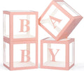 Voircoloria Baby Boxes with Letters, 4 Transparent Balloon Boxes | by Voircoloria