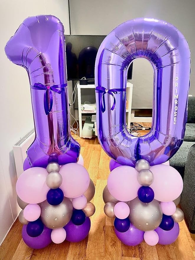 Number 8 Balloon 40 Inch Balloons Purple Birthday Decorations - Image 4