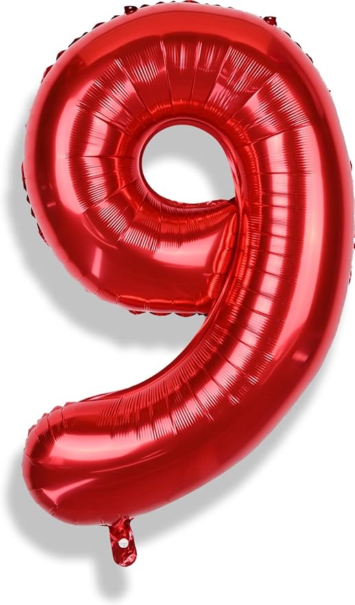 40 Inch Number 9 Balloons for Girls - Image 8