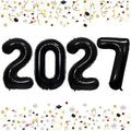 Black 2027 Foil Number Balloons by GOER