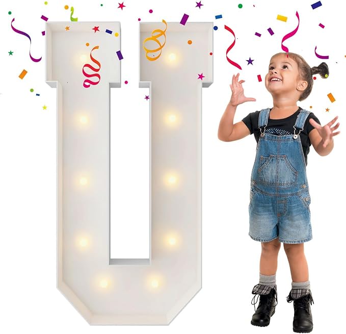 3FT Marquee Light Up Letters, Large Marquee Letters, Mosaic Balloon Frame by MerryMosaics