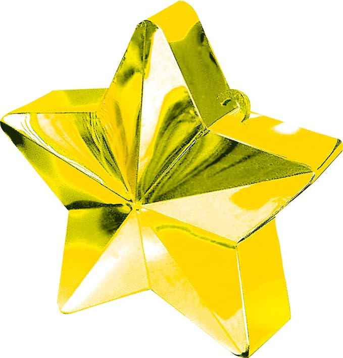 Gold Star Electroplated Balloon Weights by AmscanPartySupplies