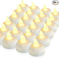 Homemory 200 Hours 24 Pack Flameless Floating Candles, Warm White Led Flickering Tealight Candles in Bulk, Decor for Wedding, Party, Centerpiece, Pool, Christmas