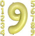 Pastel Yellow Number 9 Balloon 40 Inch Light Yellow Foil Number Balloons 9th by cocodino