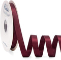 Ribbli Dark Burgundy Satin Ribbon Double Faced Satin 1/2 inch x Continuous 50 by Ribbli