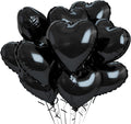 Biapian Foil Heart Balloons Black, Valentines Balloons 18inch Black Foil Balloon by BIAPIAN