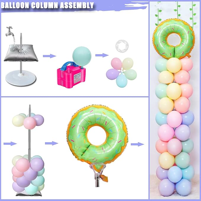 DECOJOY Balloon Columns Stand Set of 4, 7 Feet Telescoping Ballon Arches Stands - Image 5