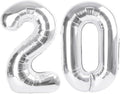 20 Balloons Number for 20th Birthday Party Decorations Women Men, Inflation by Mluchee