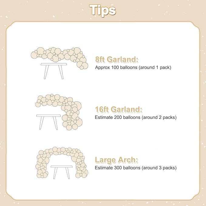 White and Gold Balloon Garland Arch Kit - Image 8
