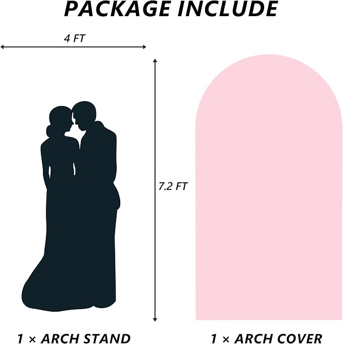 Neatsure Arch Backdrop Stand and Cover Set, 7.2FT Metal Photo Balloon Arch - Image 2