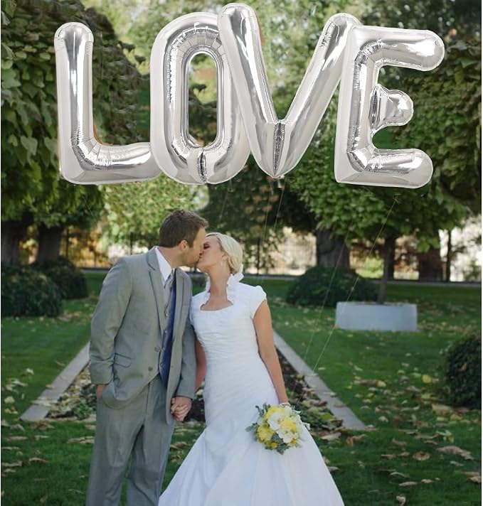 TONIFUL 40 Inch Large Silver Letter L Foil Balloons Alphabet Balloons | Giant - Image 5