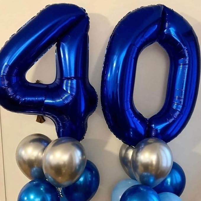 40 Inch Navy Blue 60 Number Balloons Giant Jumbo Huge 60 Foil Mylar Helium - Image 5