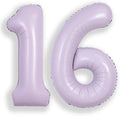 SUWEN 40 Inch Light Purple Lavender Big 16 Balloon Number Foil Helium 0-9 | by SUWEN