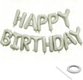 Beige Happy Birthday Balloon Banner 16 Inch by KEJ