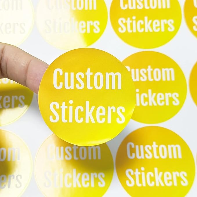100-500 Custom Stickers Personalized Labels, Customized Stickers with Any Image Logo and Text. Custom Stickers for Business Logo Labels,etc. (Fancy Frame,2X1 Inch)