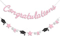 Congratulations Banner Pink Graduation Decorations Class of 2026 Prestrung by Vofrise