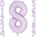 Light Purple Number 8 Balloon, 40 Inch Big Large Foil Helium Number Balloons by AIQINHU