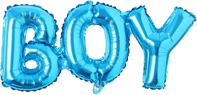 Boy girl connection Letter foil balloons children party decoration birthday by REIANS