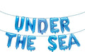 16 Inch Blue Under the Sea Letter Balloons, Foil Mylar Balloon Banner by Broeify